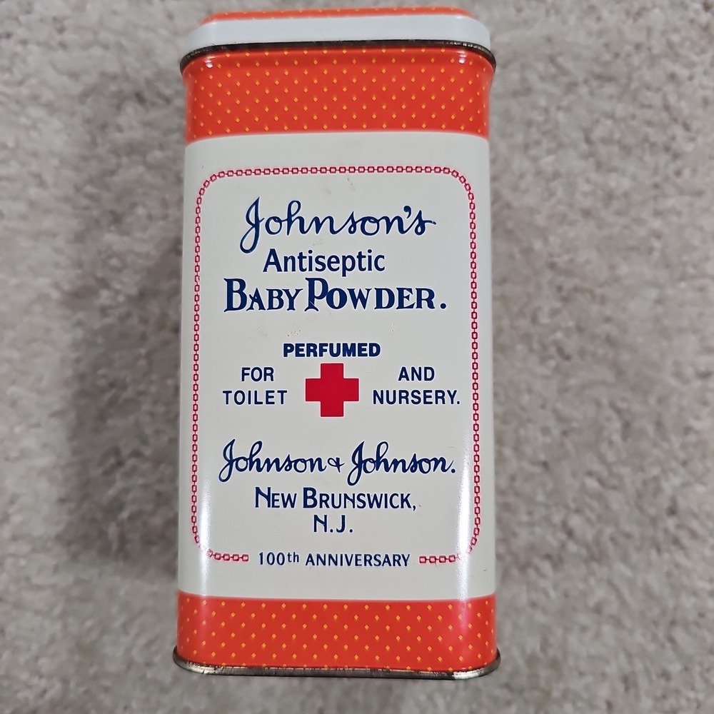 Vintage Johnson's Antiseptic Baby Powder Tin 100th Anniversary Johnson & Johnson